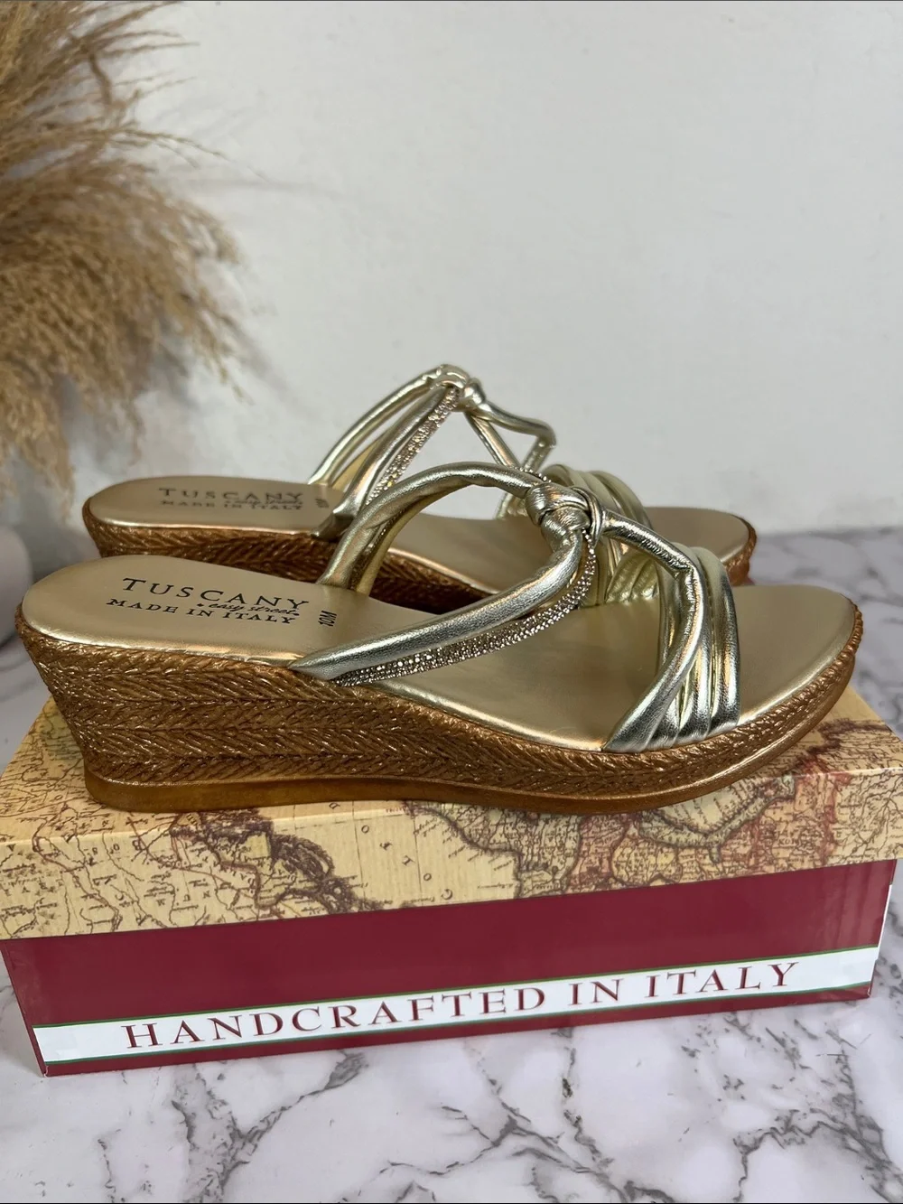 Easy Street Elvera Wedges Sandals Size 10M